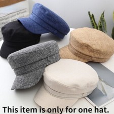 Unisex Cotton Cap Hat Mariner Breton Fiddler Sailor Newsboy Retro Casual