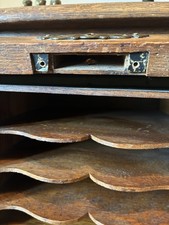 48 inch Beautiful Old Oak Roll Top Bureau With Chair a Few Marks as befits age