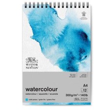 Winsor & Newton Watercolour Paper Pad, Cold Pressed 300gsm, Wire Bound A4