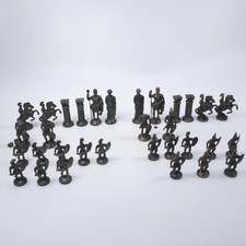 Metal Roman Warrior Chess Set