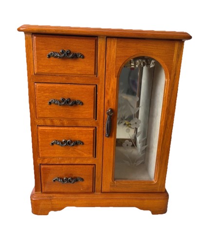 Wooden jewellery box cabinet - wooden,
