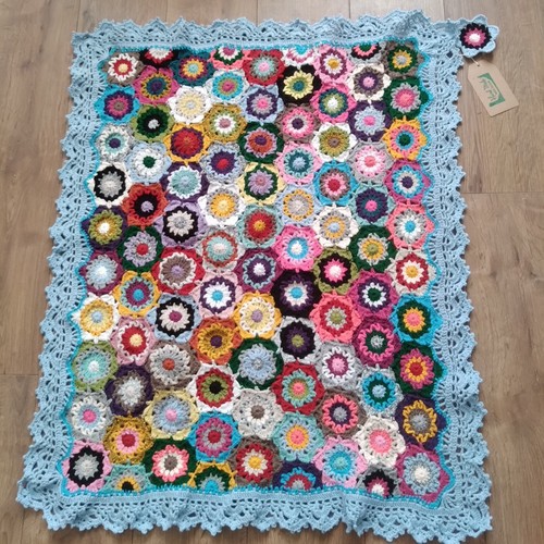 Handmade crochet blanket with - handmade,
