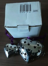 TWO METAL HEART POMANDER. 3