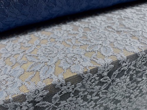 Floral lace fabric - , with