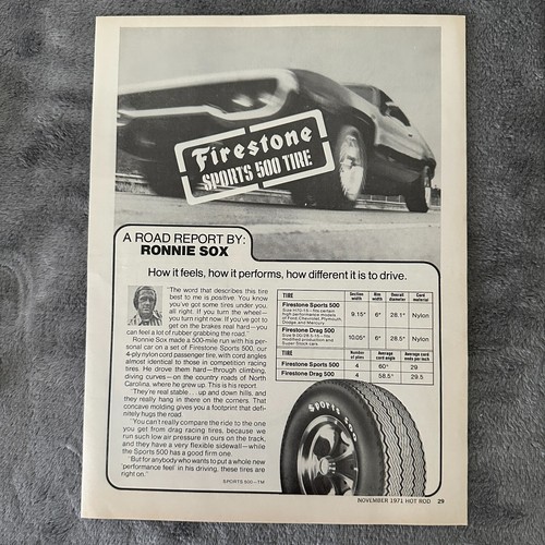 1971 firestone sports 500 tire - 1971,