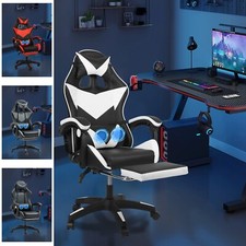 Gaming Chair Massage Computer Chair with Footrest and Lumbar Swivel PC Chairs