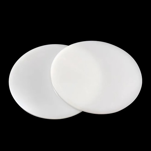 White plastic solid disc - plastic,