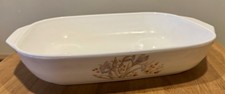 Pyrex Opal Vintage 1970s Blue Iris Rectangular Baking Casserole Dish NO LID