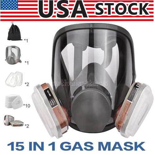 Full face gas mask painting - full,