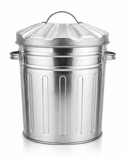 15l metal dustbin - 15l, lid