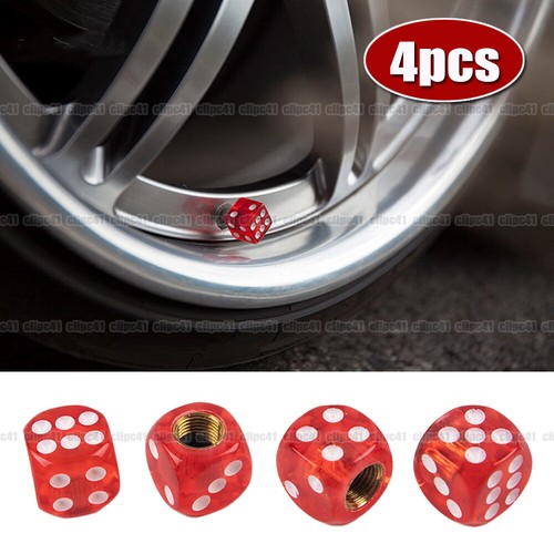 4pcs red dice car wheel - car,