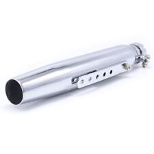 Universal Chrome Tapered Motorcycle Exhaust Silencer, Custom, Cafe Racer 17''