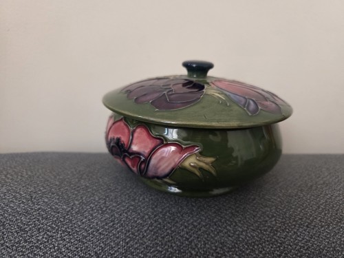 Moorcroft lidded dish very - dish.,