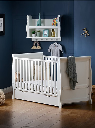 Sleigh cot bed white - white,