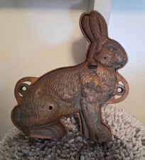 RABBIT CAKE MOLD TWO PIECE CAST IRON KITCHEN GIFT