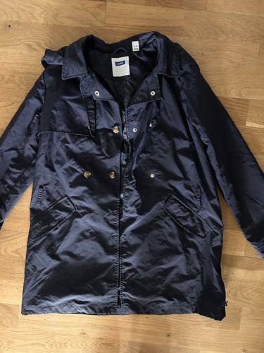 Dark blue long rain coat - long,