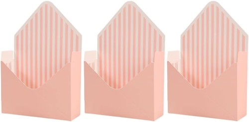 Pcs pink striped flower box - striped,