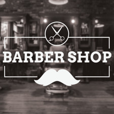 Barber Shop Sign, Barbershop window sign, hair salon stylists barber sticker