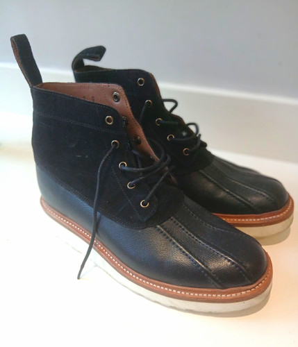 Grenson black leather suede - leather,