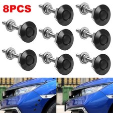 8x Universal Black Car Push Button Hood Lock Quick Release Pin Bonnet Latch Kit