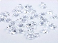 Clear Scatter Crystals 10mm - Wedding Table Decoration Acrylic Confetti Diamon