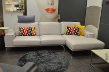 L Shaped Sofa Italian Leather Corner Chaise BELGRAVIA Blue Made to Order Italy