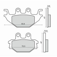 FRONT BRAKE PADS TGB ATV Avenger400 Quad (4x2) 2009 RMS 225103070