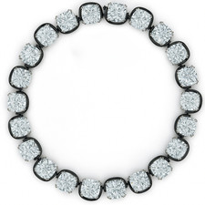 SWAROVSKI Bicolour Gold Coloured Harmonia Square Crystal Necklace 5600942