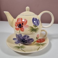 Whittard Amaranta Tea For One Set Teapot Cup & Saucer Dishwasher Safe VGC