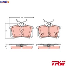 BRAKE PAD SET DISC BRAKE GDB2357 FOR MG 10E4E 1.0L 3cyl MG ZS SUV15S4C 1.5L