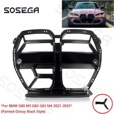 FOR BMW G80 M3 G82 G83 M4 2021+ FRONT BUMPER GRILL GRILLE CSL STYLE GLOSS BLACK