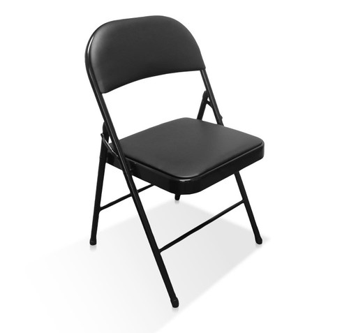 Black folding metal - folding, chair