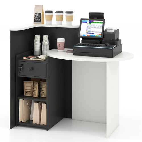 Costway reception desk - costway, front