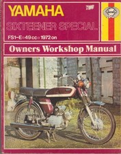 YAMAHA FS1E,FS1-E,SIXTEENER SPECIAL,SPORTS MOPED,HAYNES MANUAL 1972-1975