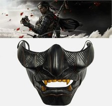 Halloween Ghost of Tsushima Sakai Cosplay Mask Half Face Resin Samurai Costume