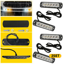 8x 12V 24V 6 LED Amber Strobe