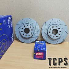 FOR SEAT LEON 1.0 TSI 2015-2020 EBC ULTIMAX PADS & EBC SLOTTED FRONT DISCS 288MM