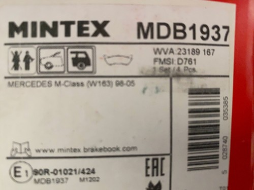 Mintex mdb1937 rear - mintex,