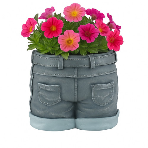 Concrete planter denim - concrete,