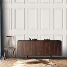 Panel Dimension Wallpaper 3D Beaded Wood Paneling 283265 White Design Library