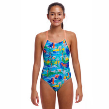 Funkita Girls Duuude ECO Diamond Back One Piece Swimwear, Girls Full Piece Swims