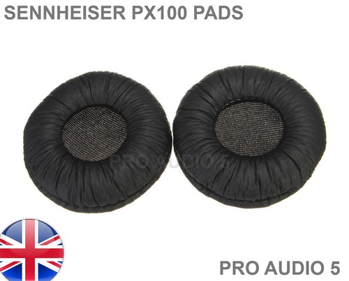 Black leather ear cushion pads - ear,