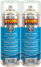 2x Hycote Clear Lacquer Spray Paint Aerosol Fast-Drying High Gloss Coating 400ML