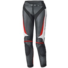 Held Lane 2 Ladies Leather Motorcycle Motorbike Sports Trousers- Black/White/Red