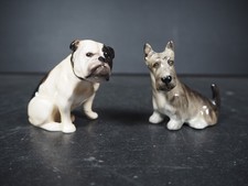 Royal Doulton K1 Sitting Bulldog & K18 Scottish Terrier