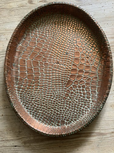 Art nouveau copper tray - art,