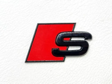1x AUDI S Line Black Sticker Car Accessories Badge Logo Rear Trunk Emblem