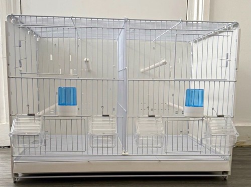 Breeding white metal bird - , cage