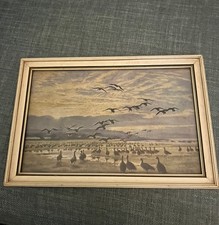 Vintage Peter Scott Framed Small Prints Medici Society A Crowd on the Dumbles