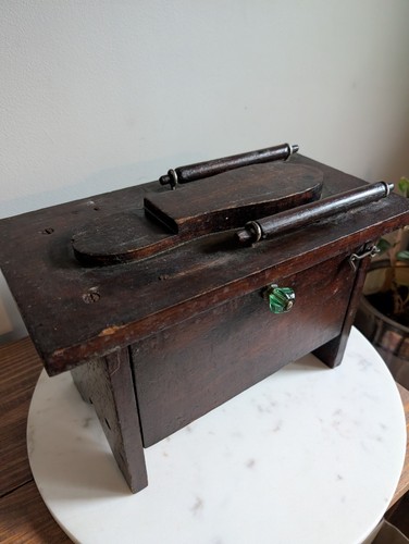 Antique primitive wooden - antique, shoe